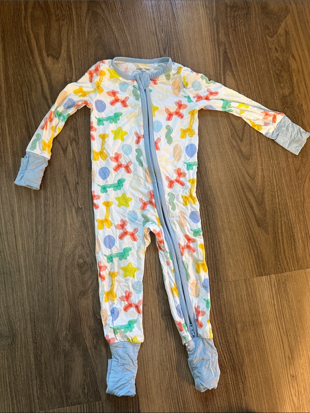 Angel Dear 6-12 month convertible footie pajamas balloon animal print